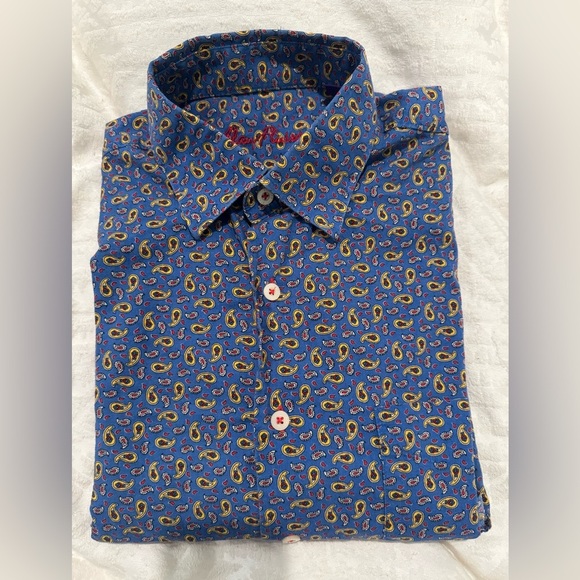 Alan Flusser Shirt Mens medium Paisley All Over Print Button Up Long Sleeve - Picture 1 of 8